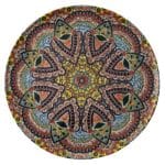 BY ORDER ARTHUR KRUPP PORCELAIN MANDALA FLAT PLATE 32CM
