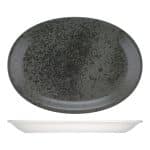 OPTIONS OVAL PLATTER 32CM SANDSTONE BLACK BAUSCHER