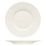 PURITY NOBLE PORCELAIN FLAT PLATE WITH RIM 17CM BAUSCHER