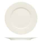 PURITY NOBLE PORCELAIN FLAT PLATE WITH RIM 24CM BAUSCHER