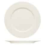 PURITY NOBLE PORCELAIN FLAT PLATE WITH RIM 26CM BAUSCHER