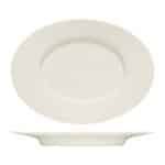 PURITY NOBLE PORCELAIN PLATTER OVAL WITH RIM 33X24CM BAUSCHER