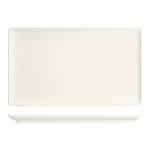 PURITY NOBLE PORCELAIN RECTANGULAR FLAT PLATE 34X20CM BAUSCHER