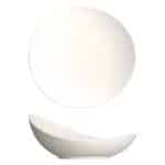PURITY NOBLE PORCELAIN ASYMMETRIC DISH BOWL 25CM BAUSCHER