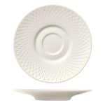 PURITY NOBLE PORCELAIN REFLECTIONS SAUCER COMBI ROUND RELIEF 17CM BAUSCHER GERMANY