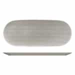 SCOPE RELIEF PLATTER OVAL COUP 46CM COLOR GLOW GRAY BAUSCHER GERMANY