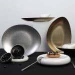 BY ORDER VINTAGE SNOW GREY PLATE COUP 23CM INOX 18-10  ESPIEL - Image 2