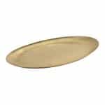 BY ORDER VINTAGE SNOW GOLD OVAL PLATE 22X12X1CM INOX 18-10  ESPIEL