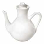 BY ORDER - SIDERS IVORY PORCELAIN SAUCE POT WITH LID 12CL ESPIEL