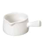 BY ORDER - SIDERS IVORY PORCELAIN SAUCE POT WITH HANDLE 17CL ESPIEL