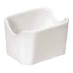 BY ORDER - SIDERS IVORY PORCELAIN SUGAR PACK POT 8.5X7X6CM ESPIEL