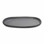 CANYON GREY STONEWARE OVAL PLATE 21X13.5X2CM ESPIEL