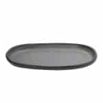 CANYON GREY STONEWARE OVAL PLATE 25.5X17.5X2.8CM ESPIEL