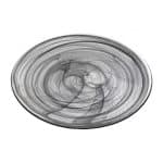 ATLAS GLASS PLATE ROUND  BLACK 32CM ESPIEL