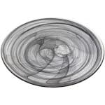 ATLAS GLASS PLATE ROUND  BLACK 37CM ESPIEL