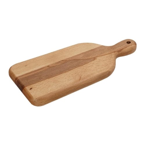 CRO-ESP-KOP130.jpg WOOD BEECH SERVING TRAY WITH HANDLE 33X16CM ESPIEL - Image 1
