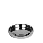 SILVER ROUND DEEP TRAY DOUBLE WALL 32X5.5CM ESPIEL