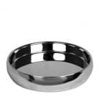 SILVER ROUND DEEP TRAY DOUBLE WALL42X6.5CM ESPIEL