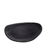 MELAMINE DISH WAVY OVAL 33X33CM BLACK MAT ESPIEL