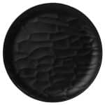 MELAMINE WAVY COUP PLATE ROUND 21CM BLACK MATT ESPIEL