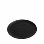 BY ORDER - MELAMINE PLATE WAVY ROUND 25CM BLACK MAT ESPIEL