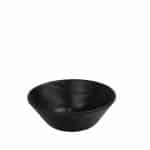MELAMINE BOWL WAVY ROUND 19CM BLACK MAT ESPIEL