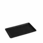 MELAMINE BOWL WAVY RECTANGULAR 26X16.2CM BLACK MAT ESPIEL