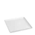 MELAMINE PLATE WAVY SQUARE 22CM WHITE MAT ESPIEL