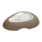 SPIRIT STONEWARE ROCK DEEP PLATE BEIGE 21X16.8X3.2CM ESPIEL