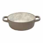 SPIRIT STONEWARE BAKER OVEN ROUND WITH HANDLES 21.5X15.8X6.2CM ESPIEL