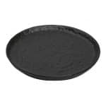 LAVA LINE PLATE ROUND STONEWARE BLACK 27X2CM ESPIEL