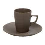 MORGAN BROWN PORCELAIN ESPRESSO CUP AND SAUCER 8CL ESPIEL