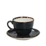 VINTAGE TERRA GREY JUMBO CUP AND SAUCER 35CL ESPIEL