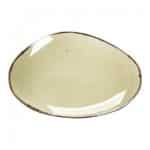 VINTAGE TERRA LIGHT GREEN OVAL PLATE 36X25CM ESPIEL