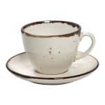 VINTAGE TERRA CREAM CUP AND SAUCER CAPUCCINO 35CL ESPIEL