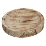 BY ORDER WOOD PLATTER PAULOWNIA SERVING TRAY ROUND 40X4CM ESPIEL