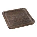 WOOD PLATTER SQUARE 25X25CM ESPIEL