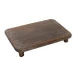 WOOD PLATTER RECTANGULAR 38X26X5.7CM BROWN ESPIEL