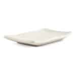 CALCA STRUCTURED PORCELAIN SERVING DISH 23X14.5X2.5CM CHALK WHITE F2D