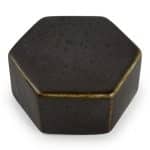 ROCHE BLACK PORCELAIN SERVING DISH 7.5X4CM CHIC