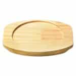 BY ORDER BAMBOO WOOD BASE UNDER PLATE 22X15CM WITH HOLE 16CM GTSA