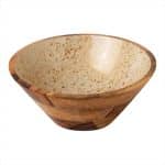 PRESTIGE WOOD MANGO ENAMEL COATING BOWL 25X11CM WHITE GOLD SPOTS GTSA