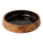 PRESTIGE WOOD MANGO ENAMEL COATING BOWL 25X6CM BLACK GOLD SPOTS GTSA