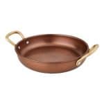 BY ORDER SERVING PAN ROUND TWO HANDLES 20X5CM INOX COPPER