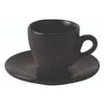 PORCELAIN CUP ESPRESSO CONIC 7CL BLACK MAT TABLETOP