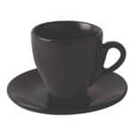 PORCELAIN CUP CAPPUCCINO CONIC 20CL BLACK MAT TABLETOP