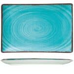 TIFFANY RUSTIC BLUE RECTANGULAR PLATTER 31X21CM GTSA NEW
