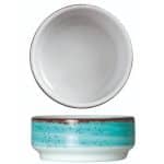 TIFFANY RUSTIC BLUE BOWL STACKABLE 7X3CM GTSA NEW