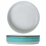 TIFFANY RUSTIC BLUE PASTA/SALAD DEEP PLATE STEP 20CM GTSA NEW