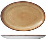 BY ORDER SAHARA BROWN OVAL PLATTER 36X24.5CM GTSA